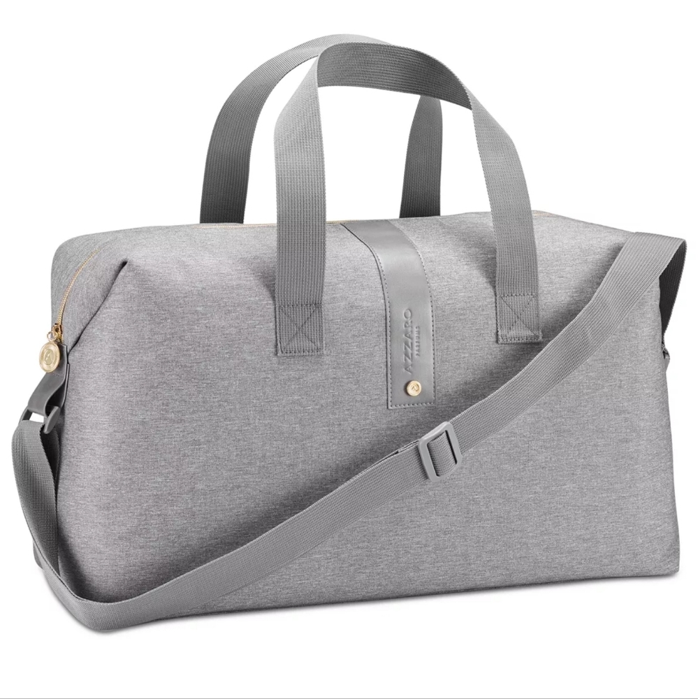 New never used Azzaro grey duffle Bag weekender travel bag